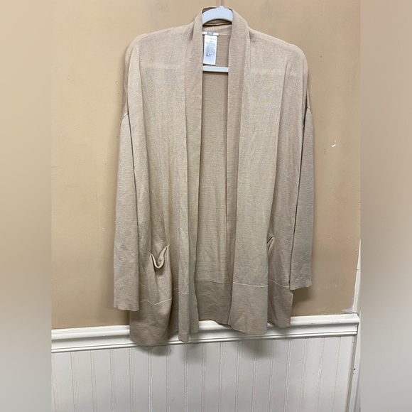 Wolford Wool Silk Beige Open Front Cardigan Sweater Size XS - Picture 1 of 5